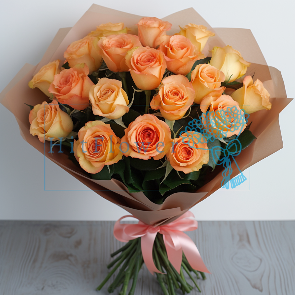 Букет Теплый закат Букет роз Теплый закат